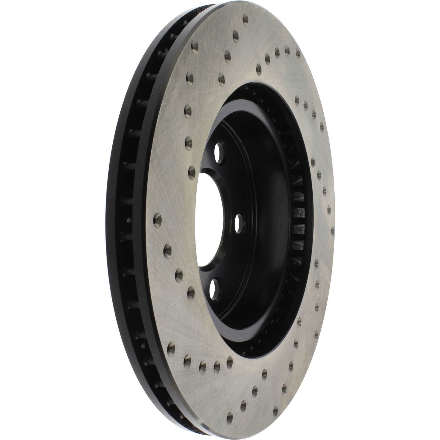StopTech Sport Cross Drilled Brake Rotor; Front Left