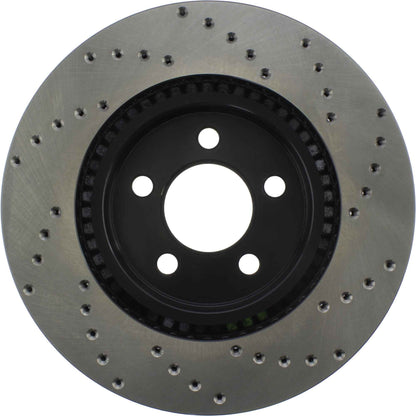 StopTech Sport Cross Drilled Brake Rotor; Front Right