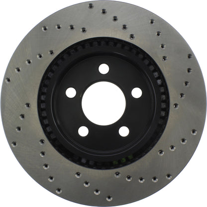 StopTech Sport Cross Drilled Brake Rotor; Front Right