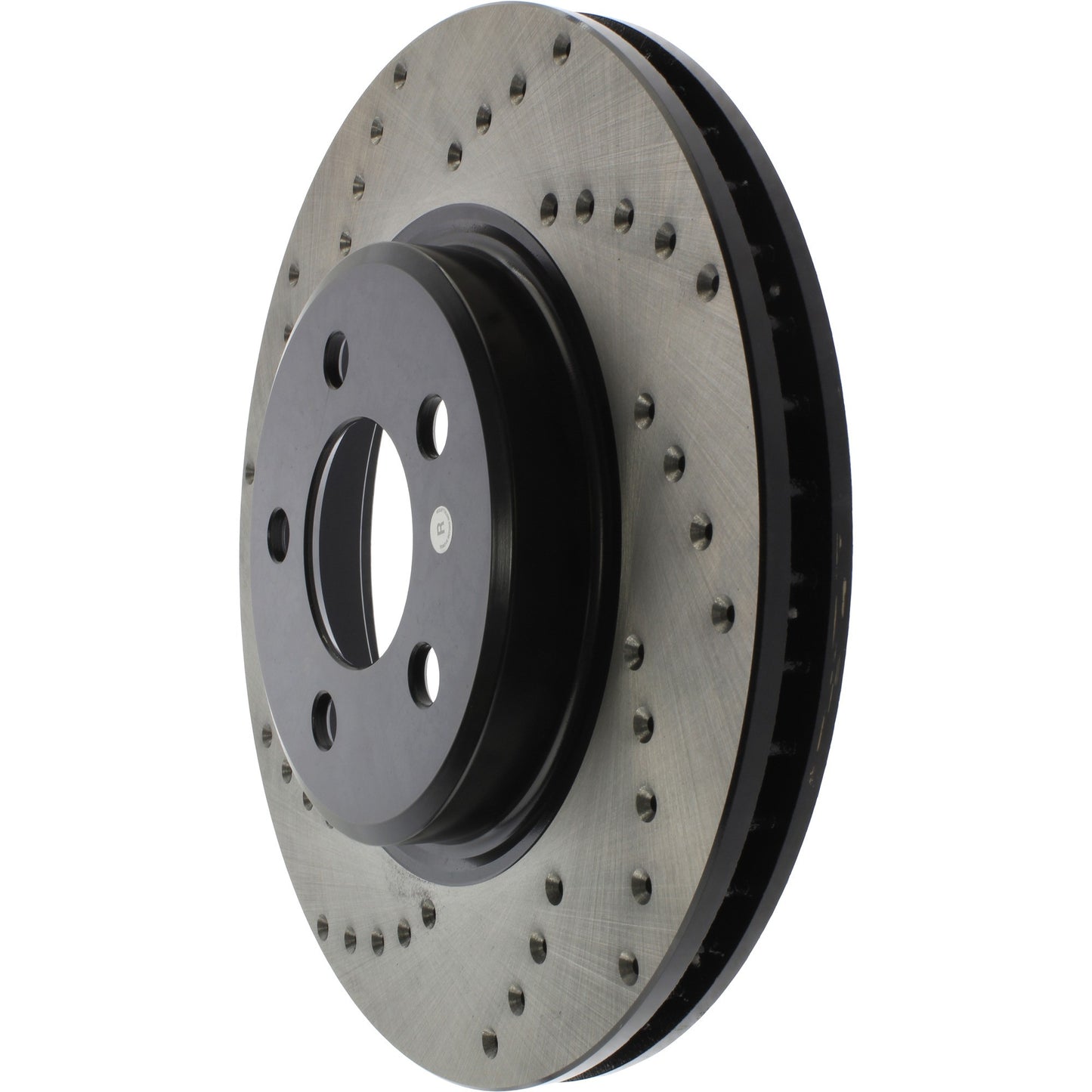 StopTech Sport Cross Drilled Brake Rotor; Front Right
