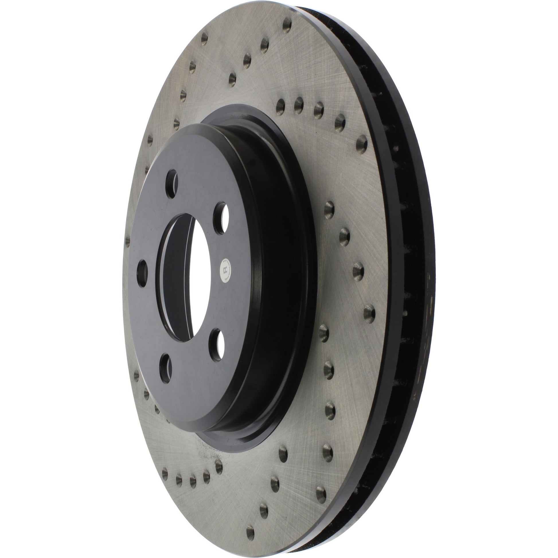 StopTech Sport Cross Drilled Brake Rotor; Front Right