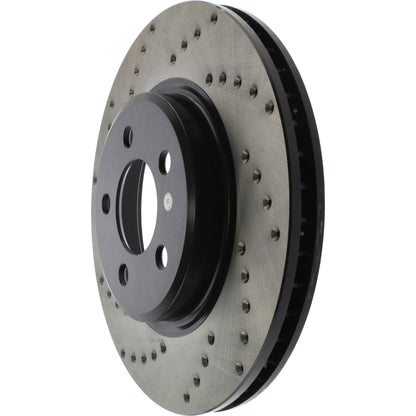 StopTech Sport Cross Drilled Brake Rotor; Front Right
