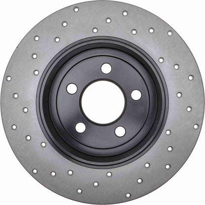 StopTech Sport Cross Drilled Brake Rotor; Rear Left