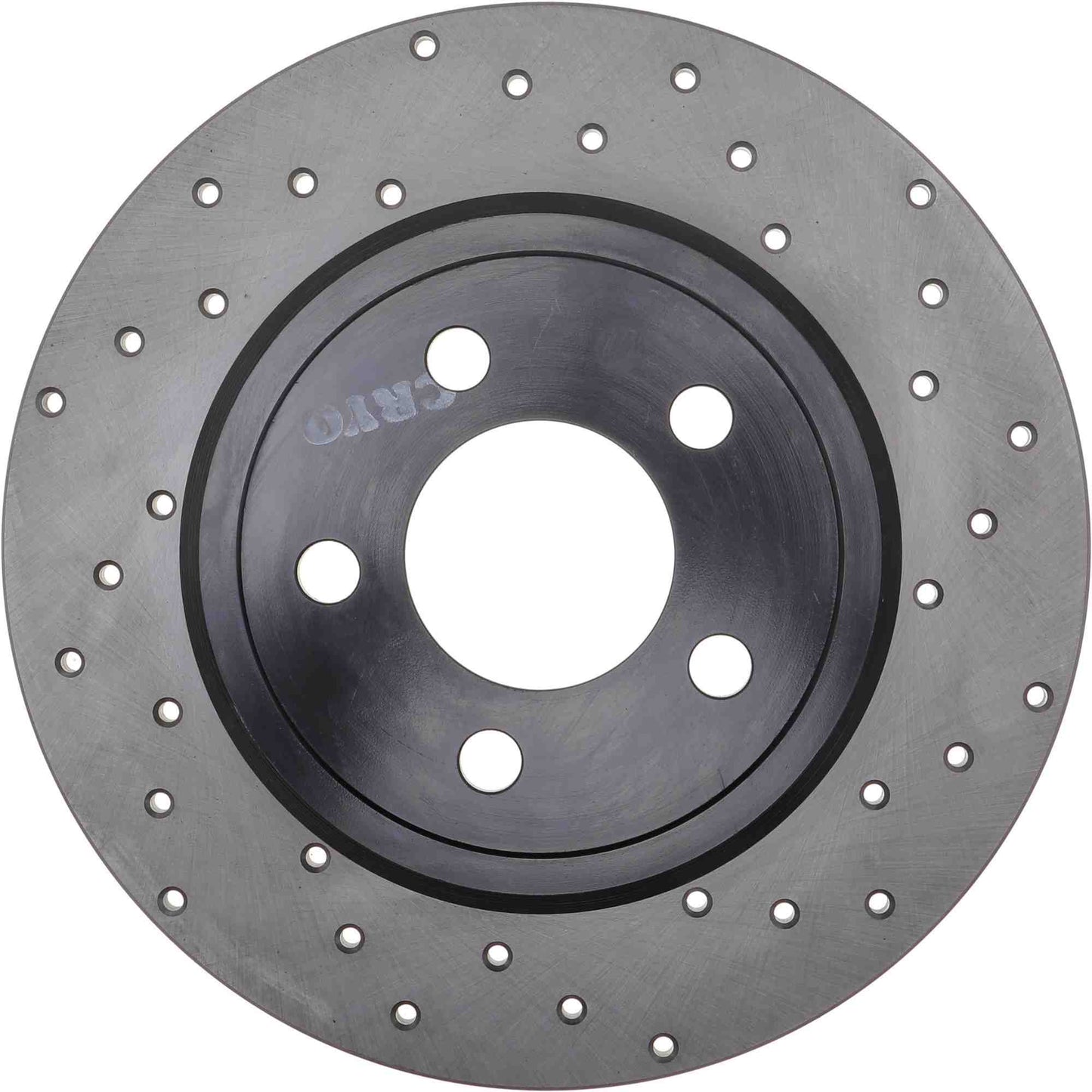 StopTech Sport Cross Drilled Brake Rotor; Rear Left