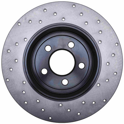 StopTech Sport Cross Drilled Brake Rotor; Rear Right
