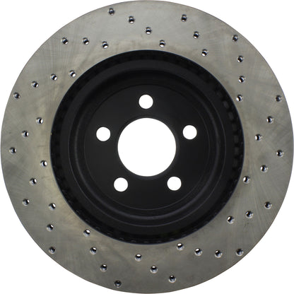 StopTech Sport Cross Drilled Brake Rotor; Front Right