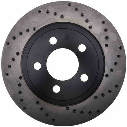 StopTech Sport Cryo Cross Drilled Brake Rotor; Rear Left