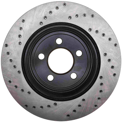 StopTech Sport Cross Drilled Brake Rotor; Rear Left