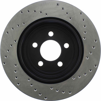 StopTech Sport Cross Drilled Brake Rotor; Rear Right