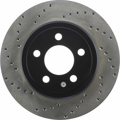 StopTech Sport Cross Drilled Brake Rotor; Rear Right