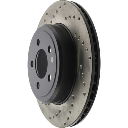 StopTech Sport Cross Drilled Brake Rotor; Rear Right