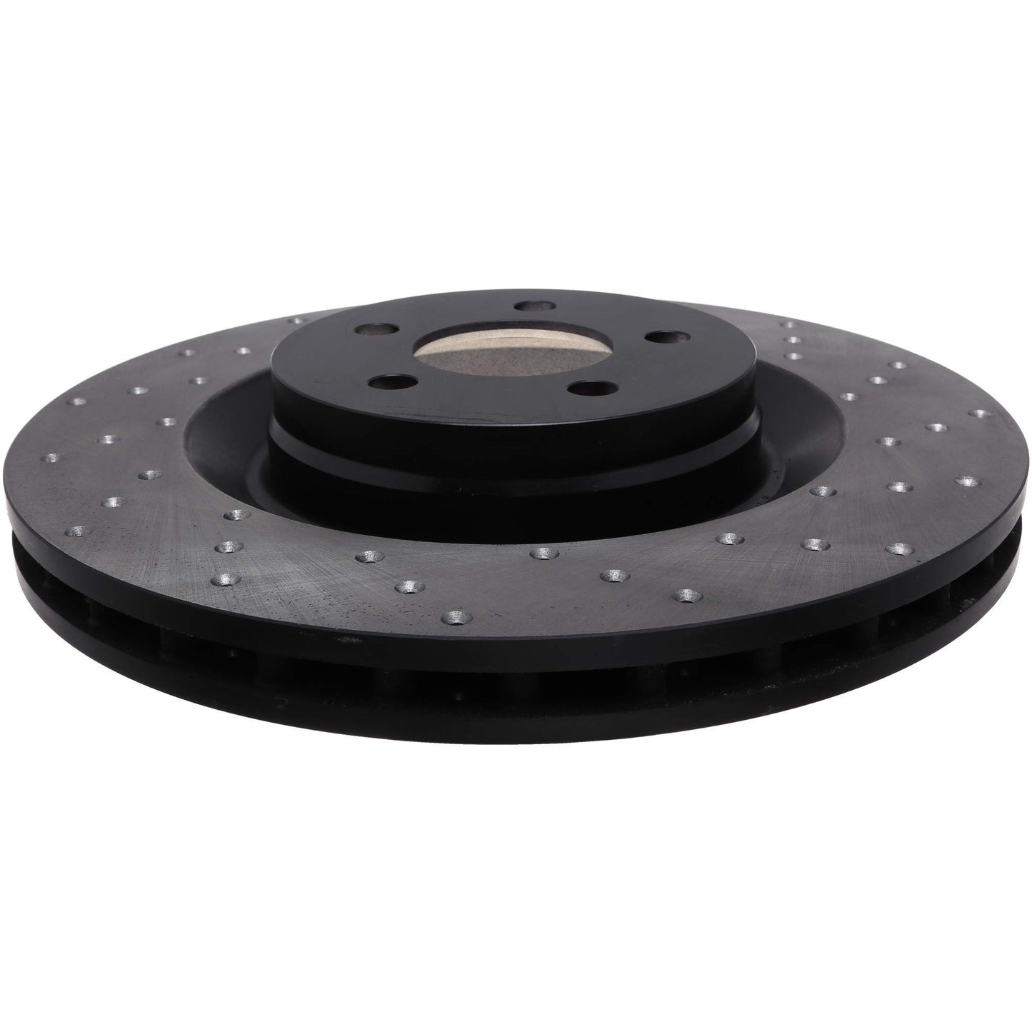 StopTech Sport Cross Drilled Brake Rotor; Front Left