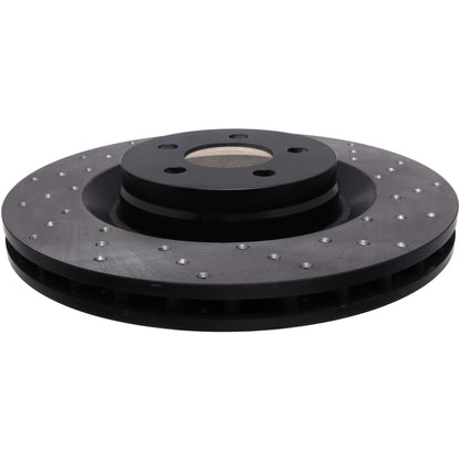 StopTech Sport Cross Drilled Brake Rotor; Front Left