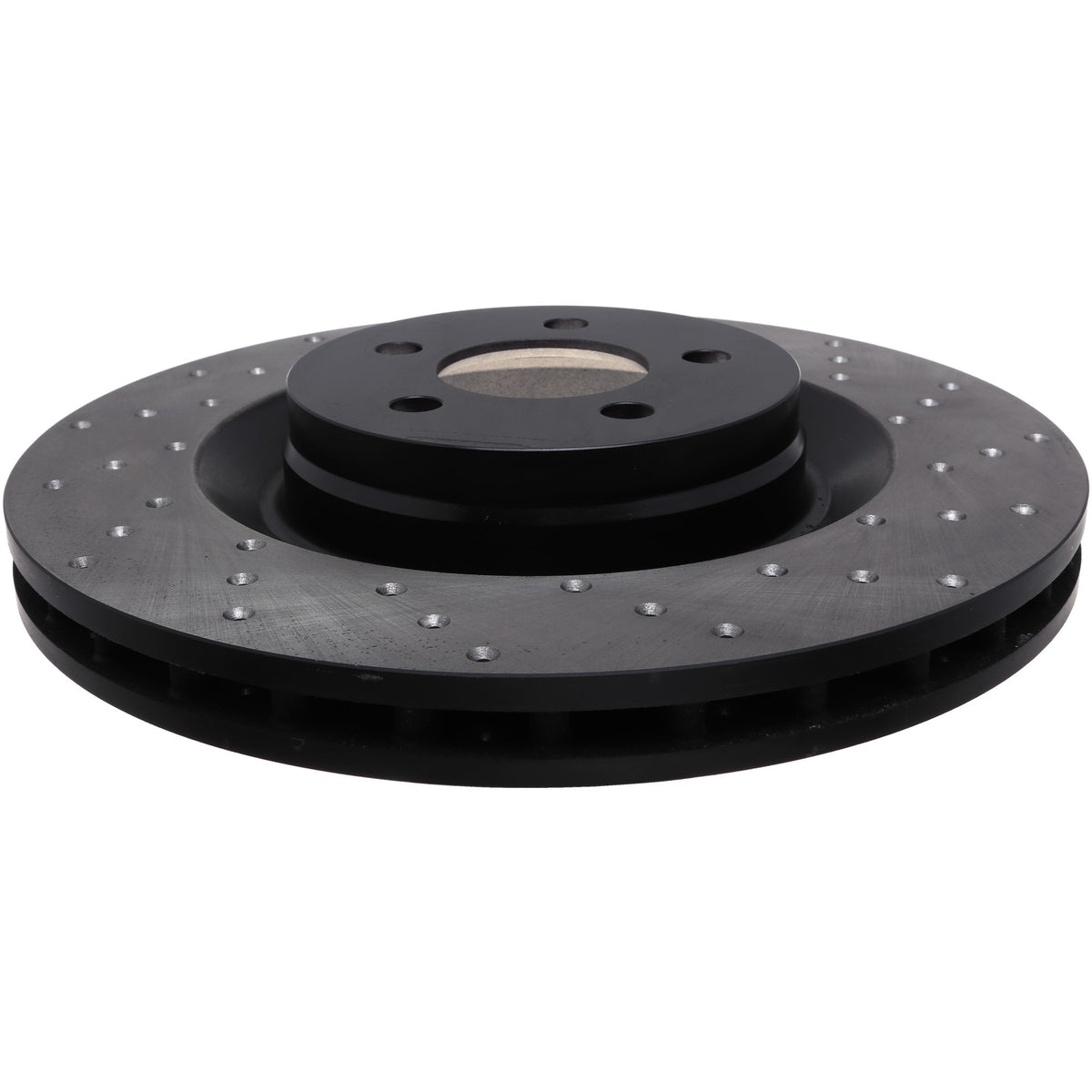StopTech Sport Cross Drilled Brake Rotor; Front Left