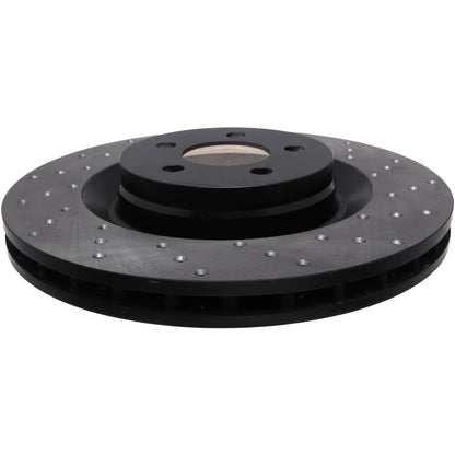 StopTech Sport Cross Drilled Brake Rotor; Front Left