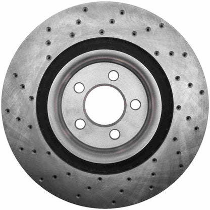 StopTech Sport Cross Drilled Brake Rotor; Front Left