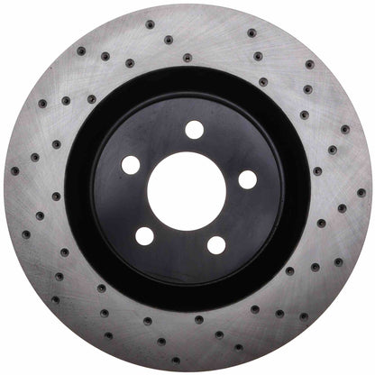 StopTech Sport Cross Drilled Brake Rotor; Front Left
