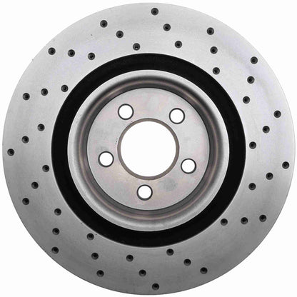 StopTech Sport Cross Drilled Brake Rotor; Front Right