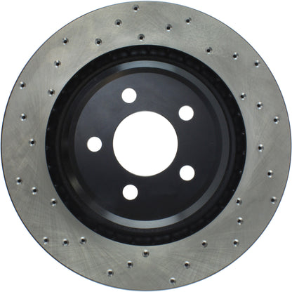 StopTech Sport Cross Drilled Brake Rotor; Rear Right