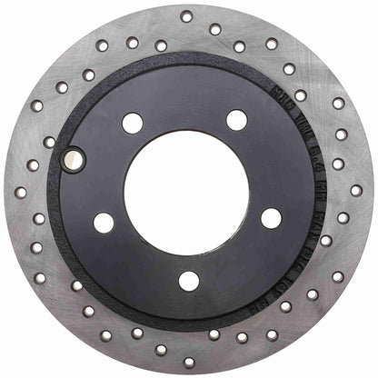 StopTech Sport Cross Drilled Brake Rotor; Rear Left