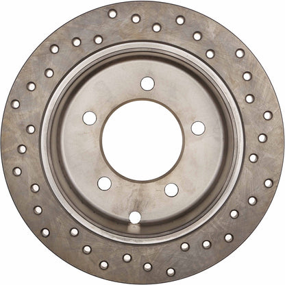 StopTech Sport Cross Drilled Brake Rotor; Rear Right