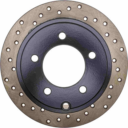 StopTech Sport Cross Drilled Brake Rotor; Rear Right