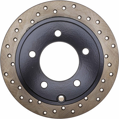StopTech Sport Cross Drilled Brake Rotor; Rear Right