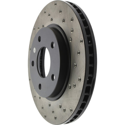 StopTech Sport Cryo Cross Drilled Brake Rotor; Front Left