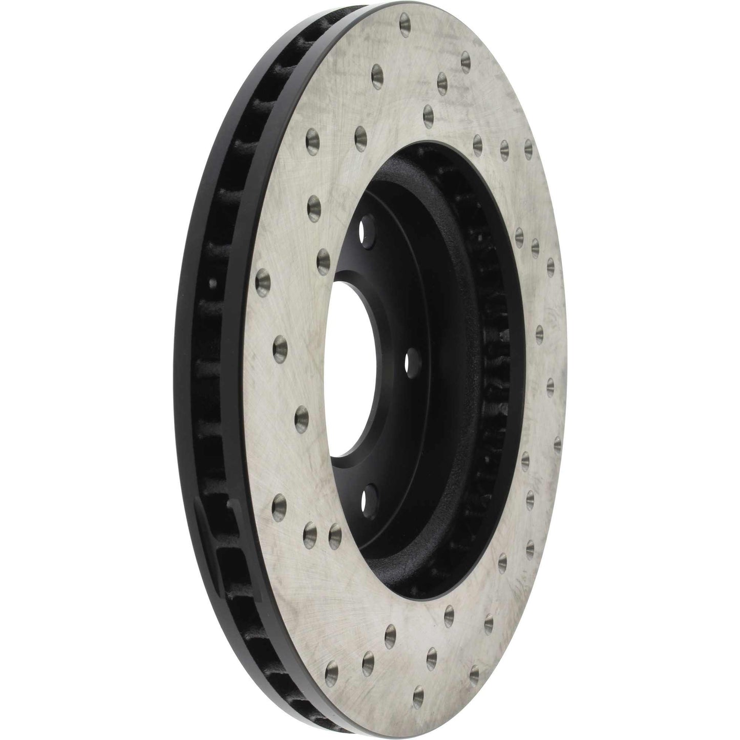 StopTech Sport Cross Drilled Brake Rotor; Front Left