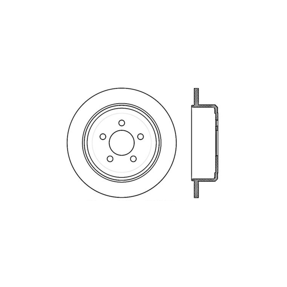 StopTech Sport Cross Drilled Brake Rotor; Rear Left