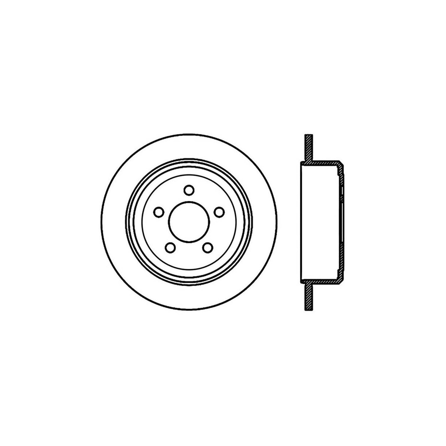 StopTech Sport Cross Drilled Brake Rotor; Rear Left