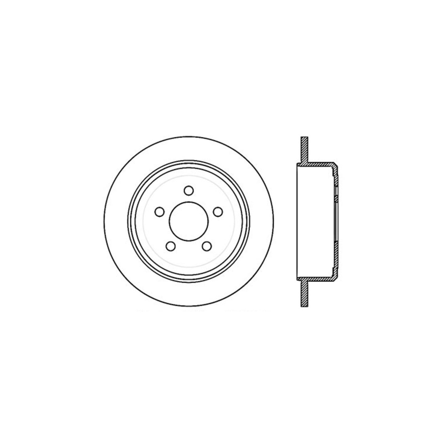 StopTech Sport Cross Drilled Brake Rotor; Rear Right