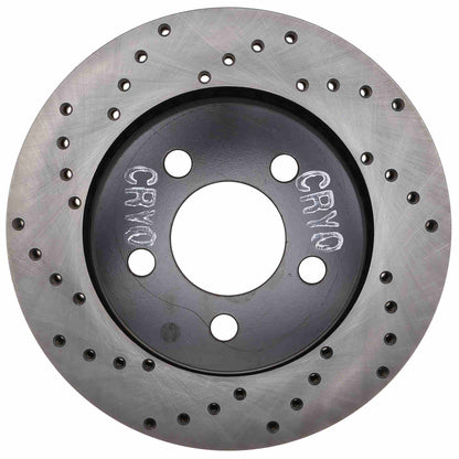 StopTech Sport Cryo Cross Drilled Brake Rotor; Front Right