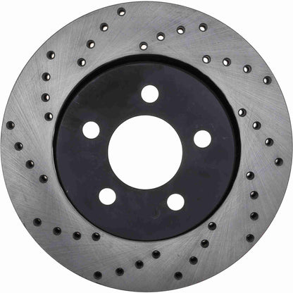 StopTech Sport Cross Drilled Brake Rotor; Front Right