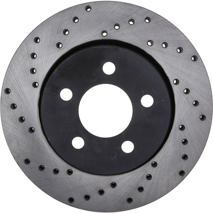 StopTech Sport Cross Drilled Brake Rotor; Front Right