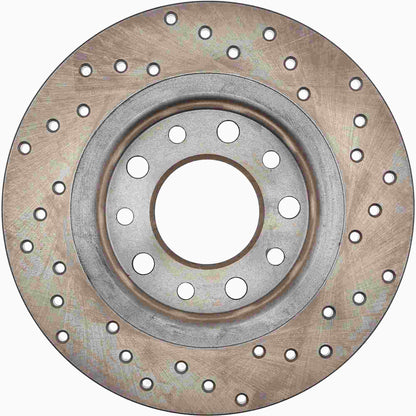 StopTech Sport Cryo Cross Drilled Brake Rotor; Rear Right