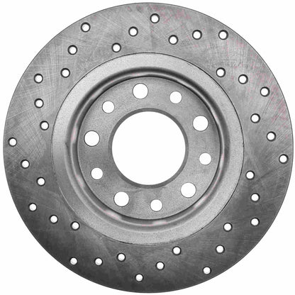 StopTech Sport Cross Drilled Brake Rotor; Rear Left