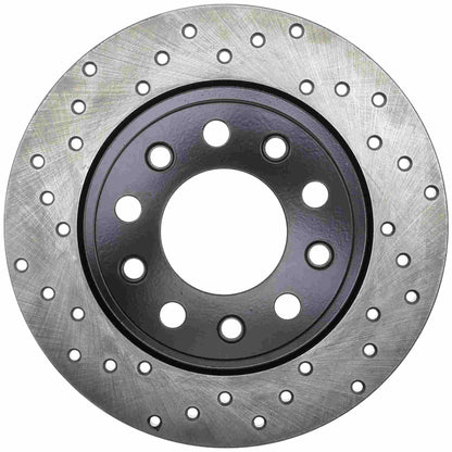 StopTech Sport Cross Drilled Brake Rotor; Rear Right