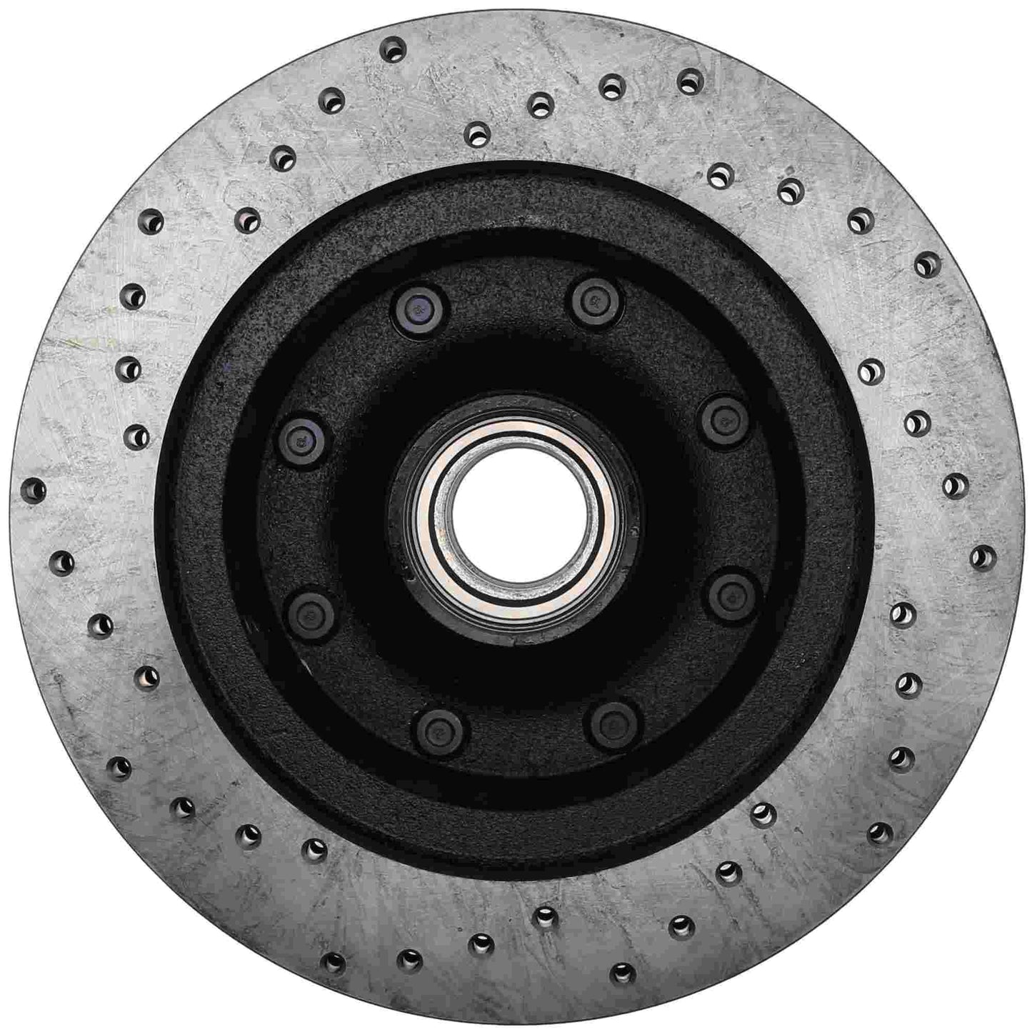 StopTech Sport Cross Drilled Brake Rotor; Front Left