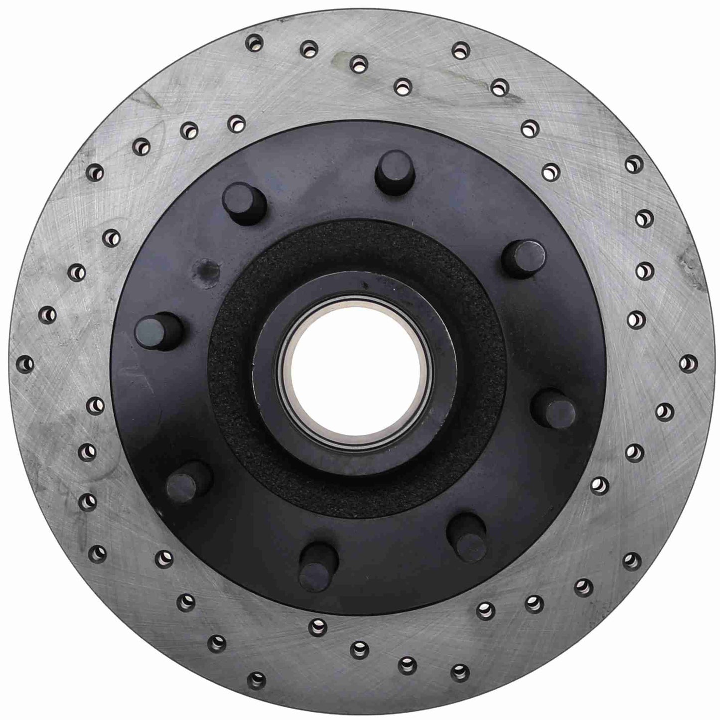 StopTech Sport Cross Drilled Brake Rotor; Front Left