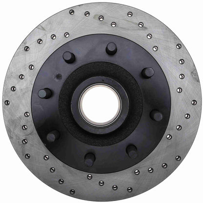 StopTech Sport Cross Drilled Brake Rotor; Front Left