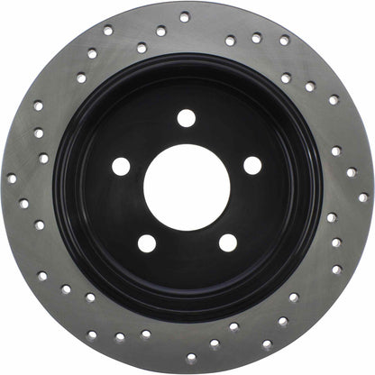 StopTech Sport Cross Drilled Brake Rotor; Rear Left