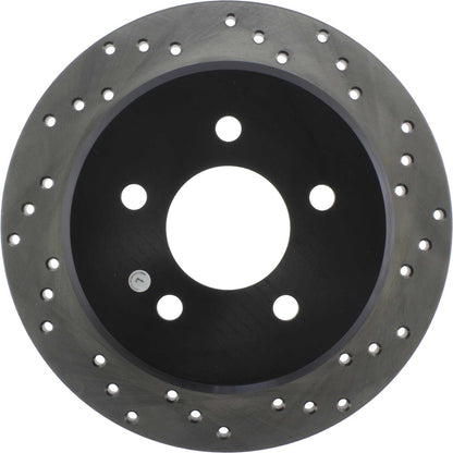 StopTech Sport Cross Drilled Brake Rotor; Rear Left