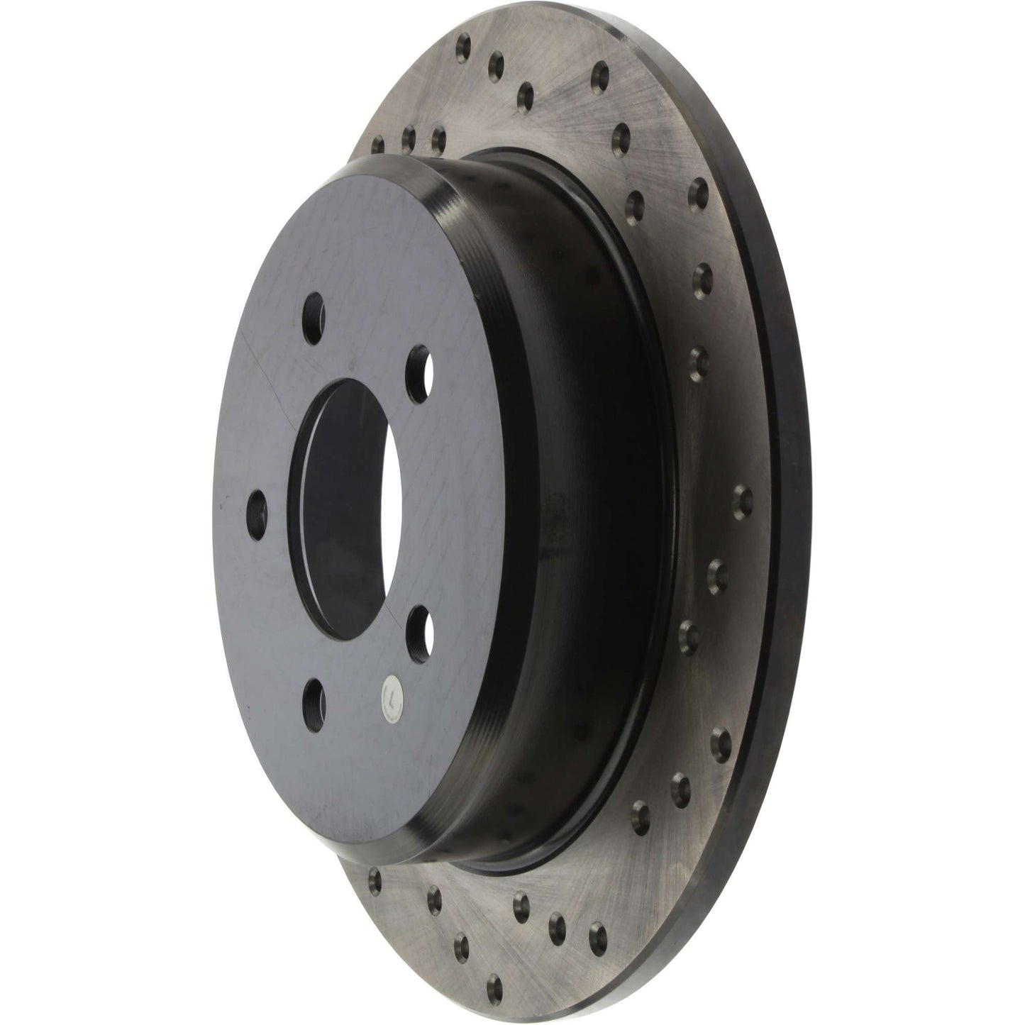 StopTech Sport Cross Drilled Brake Rotor; Rear Left