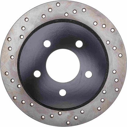 StopTech Sport Cross Drilled Brake Rotor; Rear Right