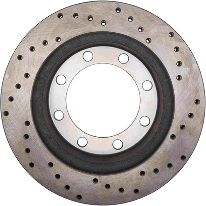 StopTech Sport Cross Drilled Brake Rotor; Front Right