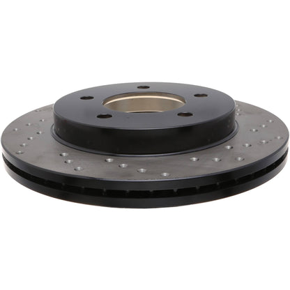 StopTech  Sport Cross Drilled Brake Rotor; Front Left