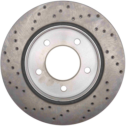 StopTech  Sport Cross Drilled Brake Rotor; Front Left