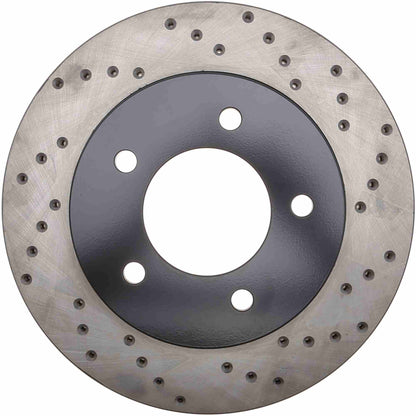 StopTech  Sport Cross Drilled Brake Rotor; Front Left