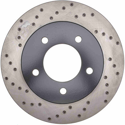 StopTech Sport Cross Drilled Brake Rotor; Front Right